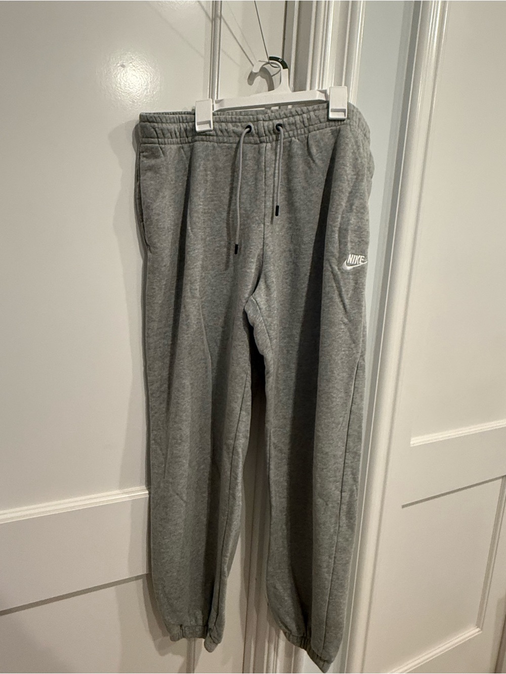 Nike Light Gray Logo Drawstring Sweatpants